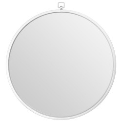 Lagoon Silver Metal Frame Mirror Round