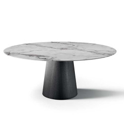 Pacini e Cappellini Shell Round Smooth Base Dining Table