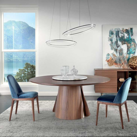 Pacini e Cappellini Shell Round Base with Details Dining Table