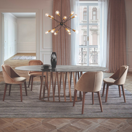 Pacini e Cappellini Cosmo Oval Dining Table - 220 x 110 cm