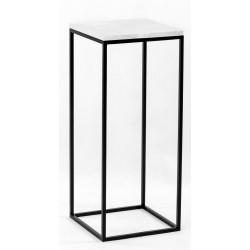 Uncommon White Pillar Side table | Metal | Marble | 2 Sizes