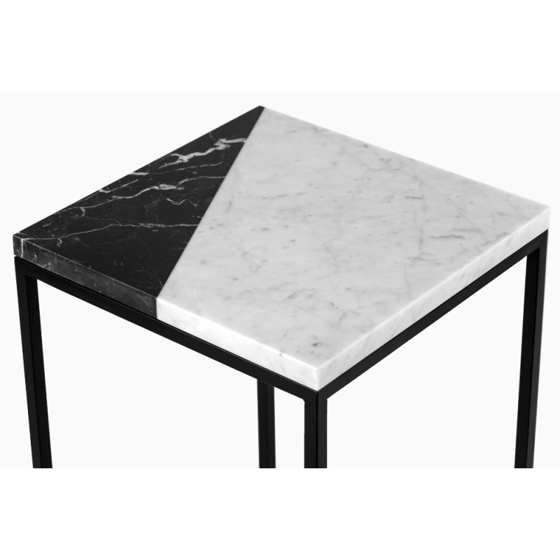 Uncommon Black Cut Pillar Side Table| 2 Heights