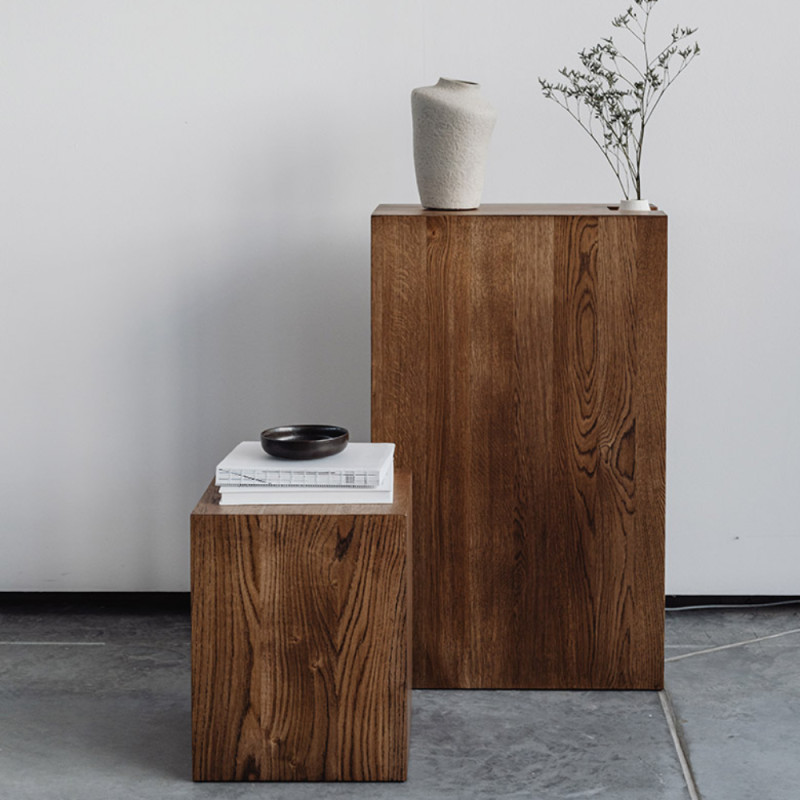 Uncommon Coi Wooden Pillar Side Table