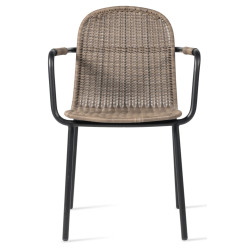Vincent Sheppard Wicked Outdoor Dining Chair with Arms | Taupe