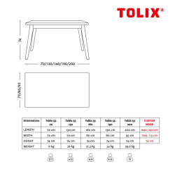 TOLIX® Table 55 - Rectangular - 4 Sizes| Outdoor | 10 Essentials Colours
