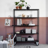House Doctor Shelving Unit With 4 Wheels | Black