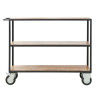 House Doctor Shelving Unit With 4 Wheels | Black/Wood
