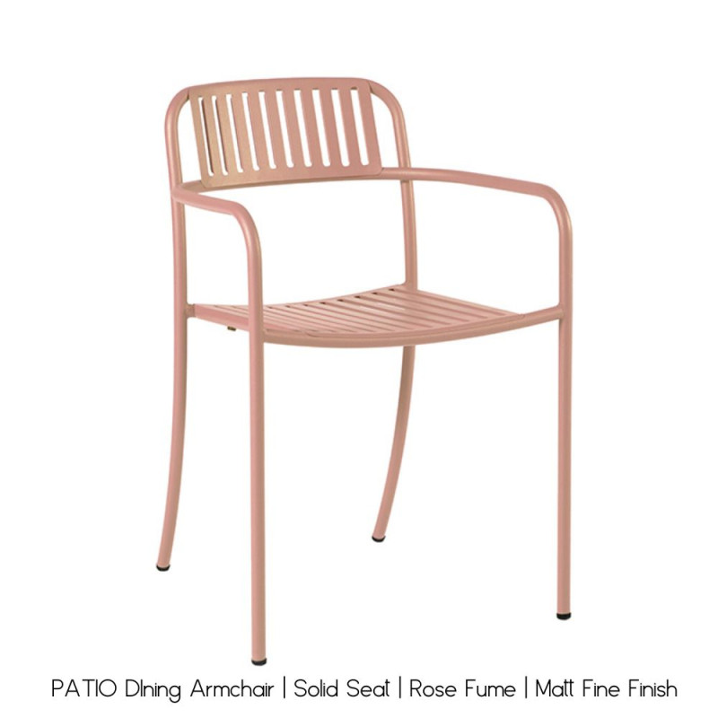 TOLIX® PATIO DIning Armchair | Striped Seat |Outdoor | 20 TRENDS COLOURS