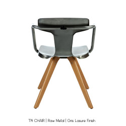 TOLIX® T14 CHAIR | Outdoor |Teak Legs | Raw Steel Varnished - 3 Finishes