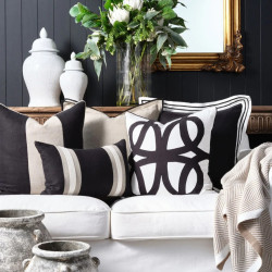 Paloma Living Linen Milano Black Cushion 50 x 50 CM