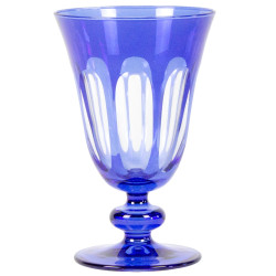 Sir Madam Rialto Glass Tulip | Dark Blue | Set of 2