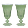 Sir Madam Rialto Glass Tulip Pale Sage | Set of 2