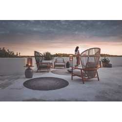 Gloster Fern 2 Seater Outdoor Sofa Raven | High Back