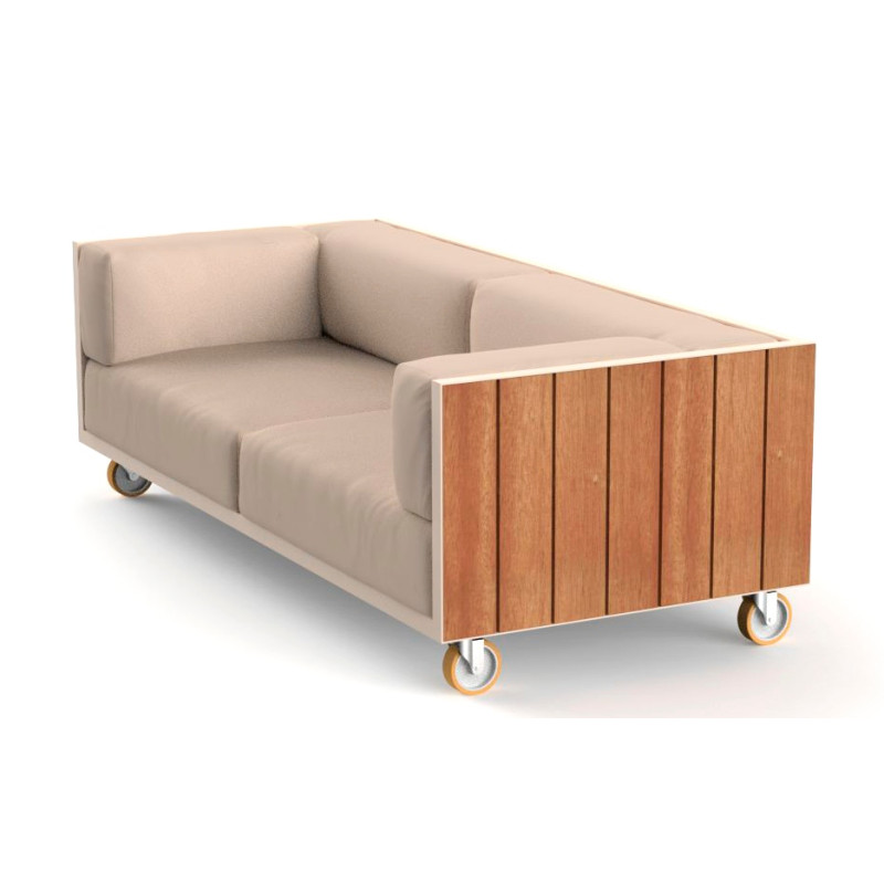 Vondom Vineyard 2 Seater Sofa | Teak | Aluminium