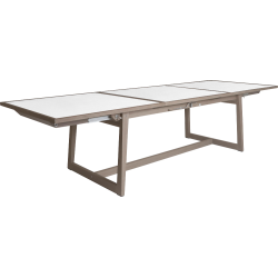 Les Jardins Skaal Extendable Dining Table | White Ceramic Top