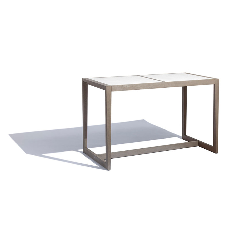 Les Jardins Skaal High Dining Table Ceramic White 168 x 82 cm