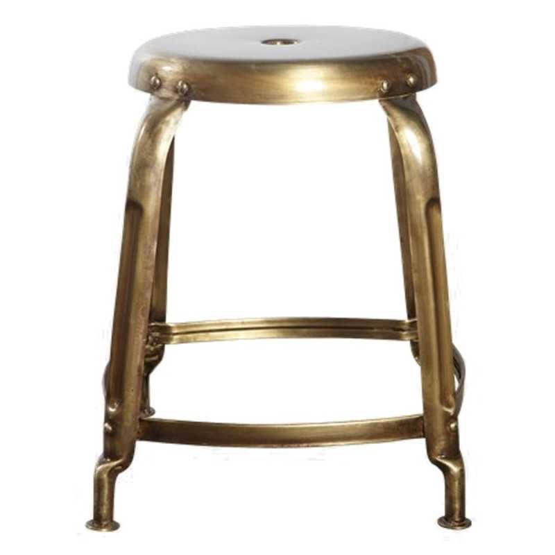 House Doctor Define Stool | Old Brass Finish