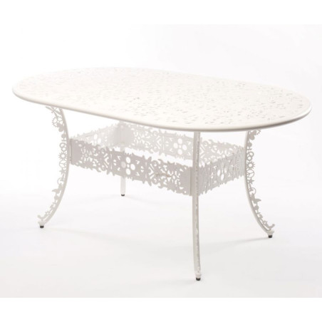 Seletti Industry Aluminium Oval Outdoor Dining Table White