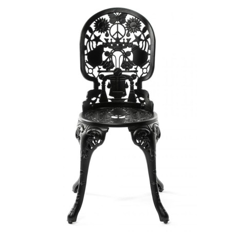 Seletti Industry Aluminium Outdoor Dining Chair | Black