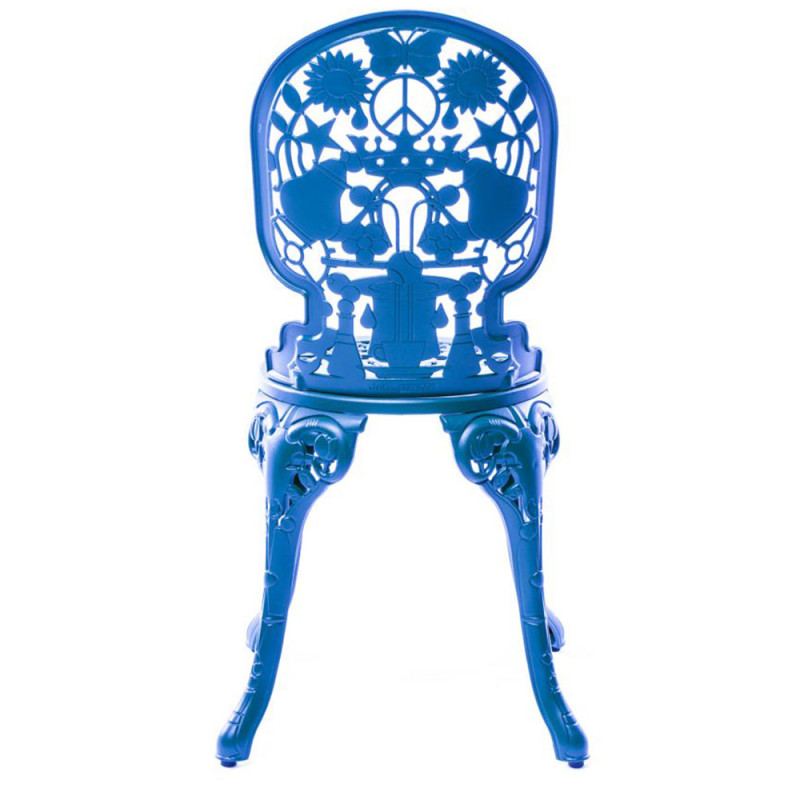 Seletti Industry Aluminium Outdoor Dining Chair | Blue