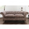 Falmouth Chesterfield Sofa in Elite Leather - Brown