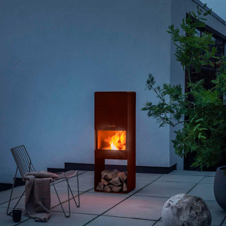 Eva Solo Firebox Garden Wood Burner - 125 Cm | Corten Steel
