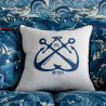 MindTheGap Vintage Anchors Linen Embroidered Cushion
