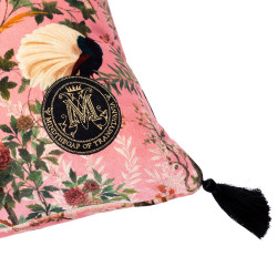 MindTheGap Royal Garden Pink Velvet Cushion