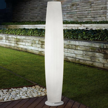 Bover Maxi P/180 Outdoor Floor Lamp | White Polyethylene Shade