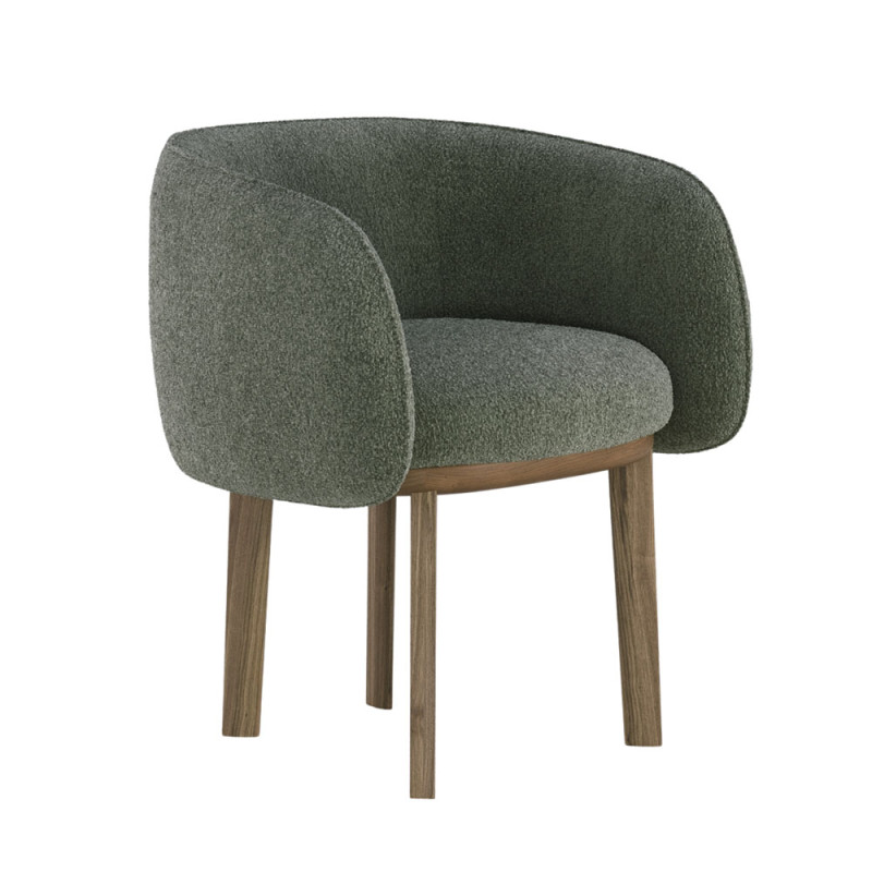 Wewood Nido Dining Armchair with Walnut Base