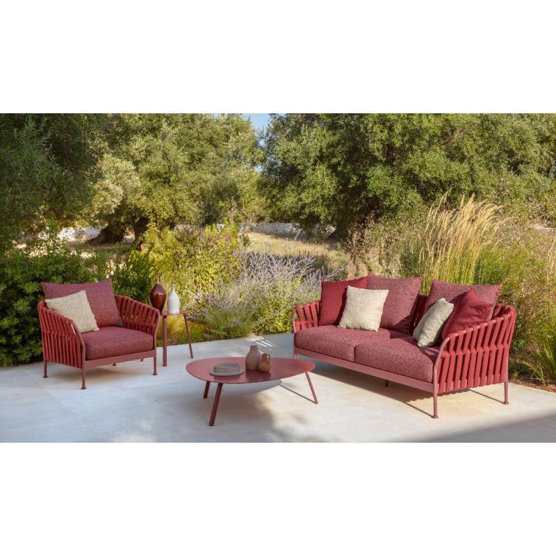 Talenti Frame Outdoor Sofa | Red | 3 seater