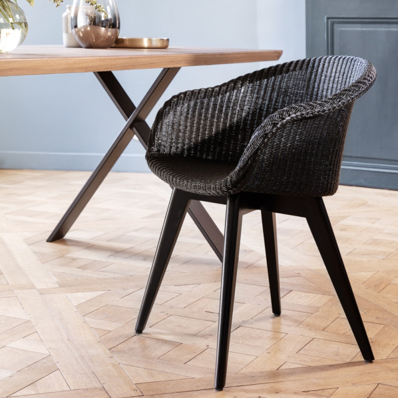 Vincent Sheppard Avril Dining Chair with Black Wood Base