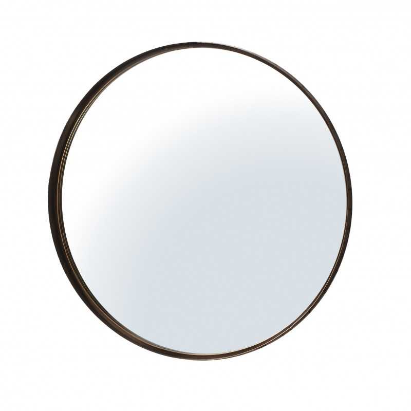 Finesse Contemporary Slender Circular Bronze Mirror 33"