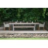 Harlequin Reclaimed Teak Outdoor Dining Table and 2 Benches Set