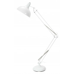 Stonehaven Spring and Lever Floor Lamp - White