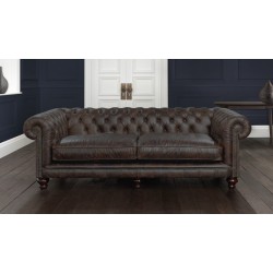 St.Ives Leather Chesterfield Sofa