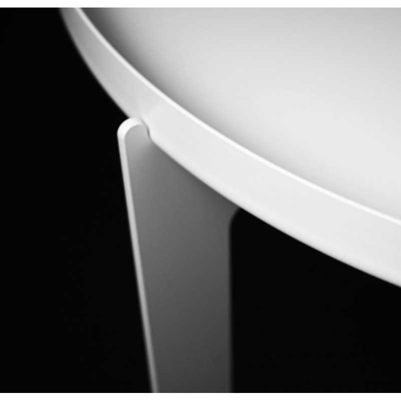Covo Large Illusion White Metal Coffee Table
