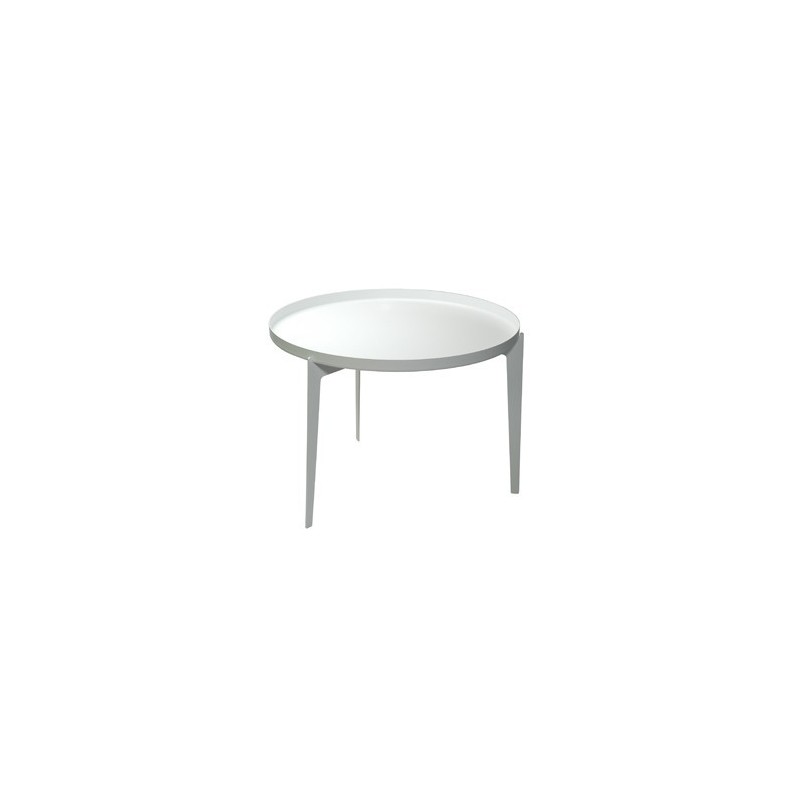 Covo Small Illusion Coffee Table - White Steel