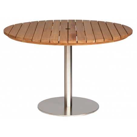 Positano Round Teak Pedestal Table - 110CM