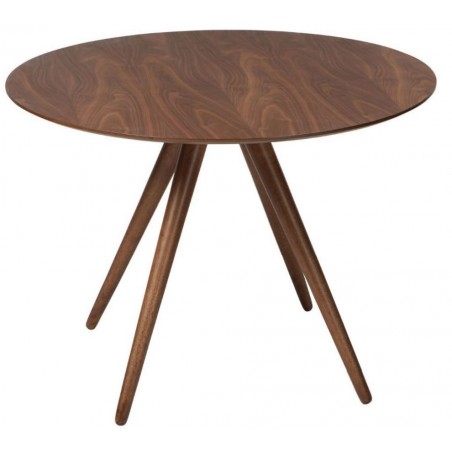 Danish Pheno Round Walnut Dining Table | 106cm Dia