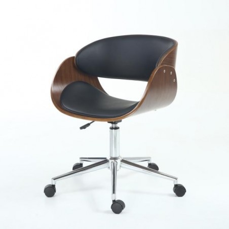 Fidelio Walnut / Black Office Chair