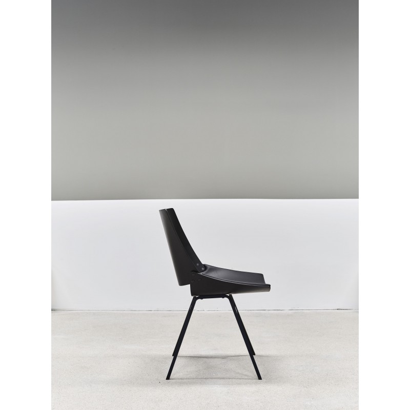 Rex Kralj Shell Dining Chair with Leather Seat