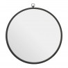 Round Wall Mirror with Black Metal Frame