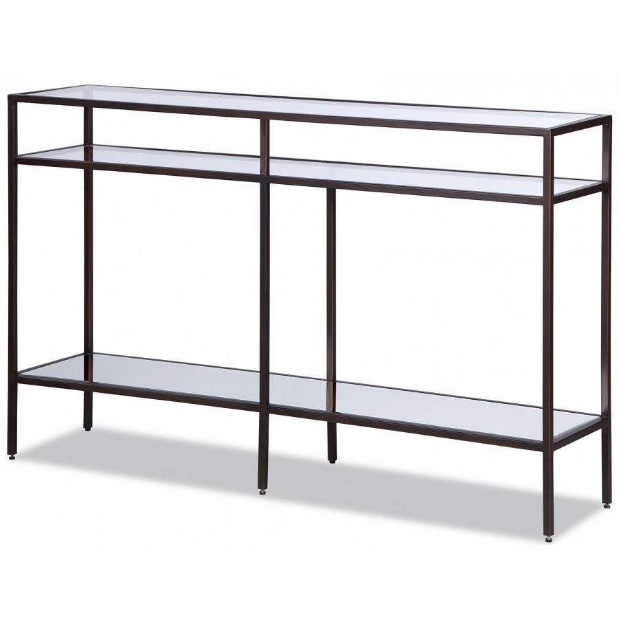 Liang & Eimil Oliver Glass Console Table - Antique Bronze