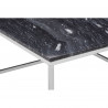 Square Black Marble Coffee table with Chrome Base