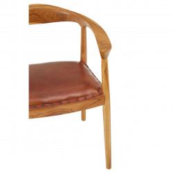 Teak And Leather Dining Chair