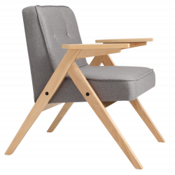 Custom Form Vink Armchair Natural |Steel
