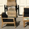 Kew Outdoor Teak Armchair with Cushions