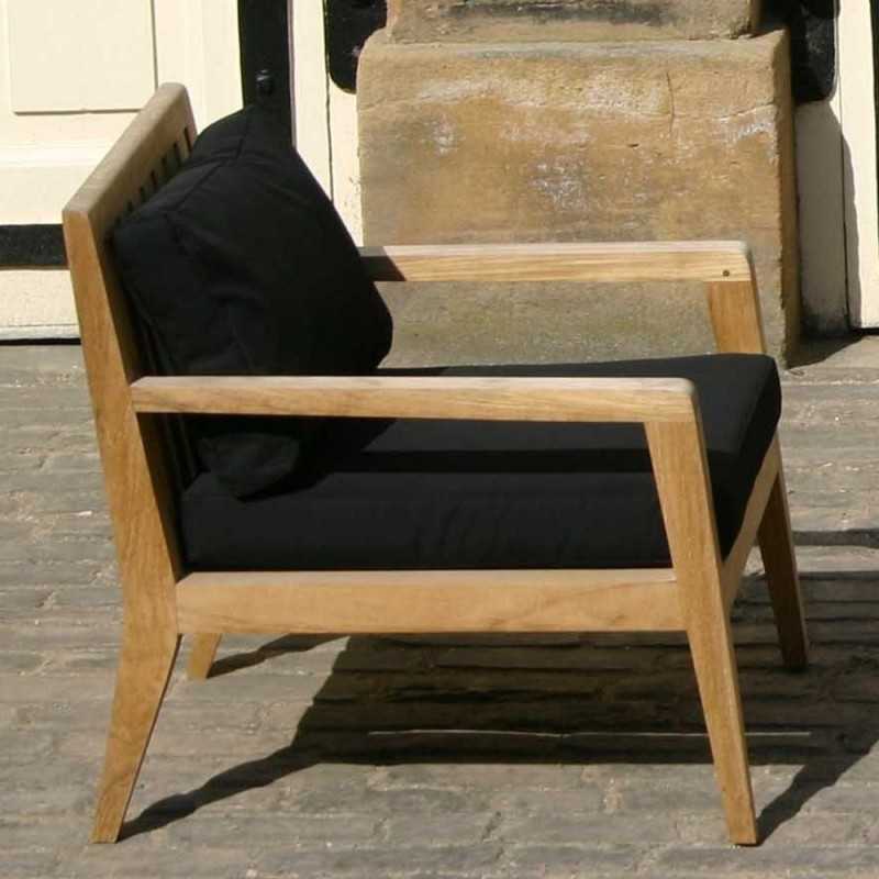 Kew Outdoor Teak Armchair with Cushions