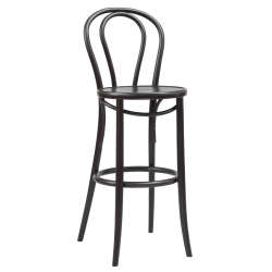 Ton Bar Stool 18 in Stained Bent Wood